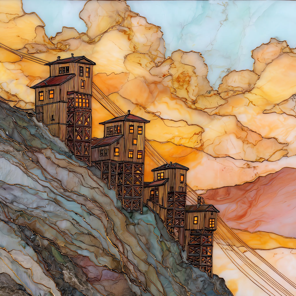 Liberty Bell Mine Telluride San Juans Ceramic Art Tile — ceramic art tile