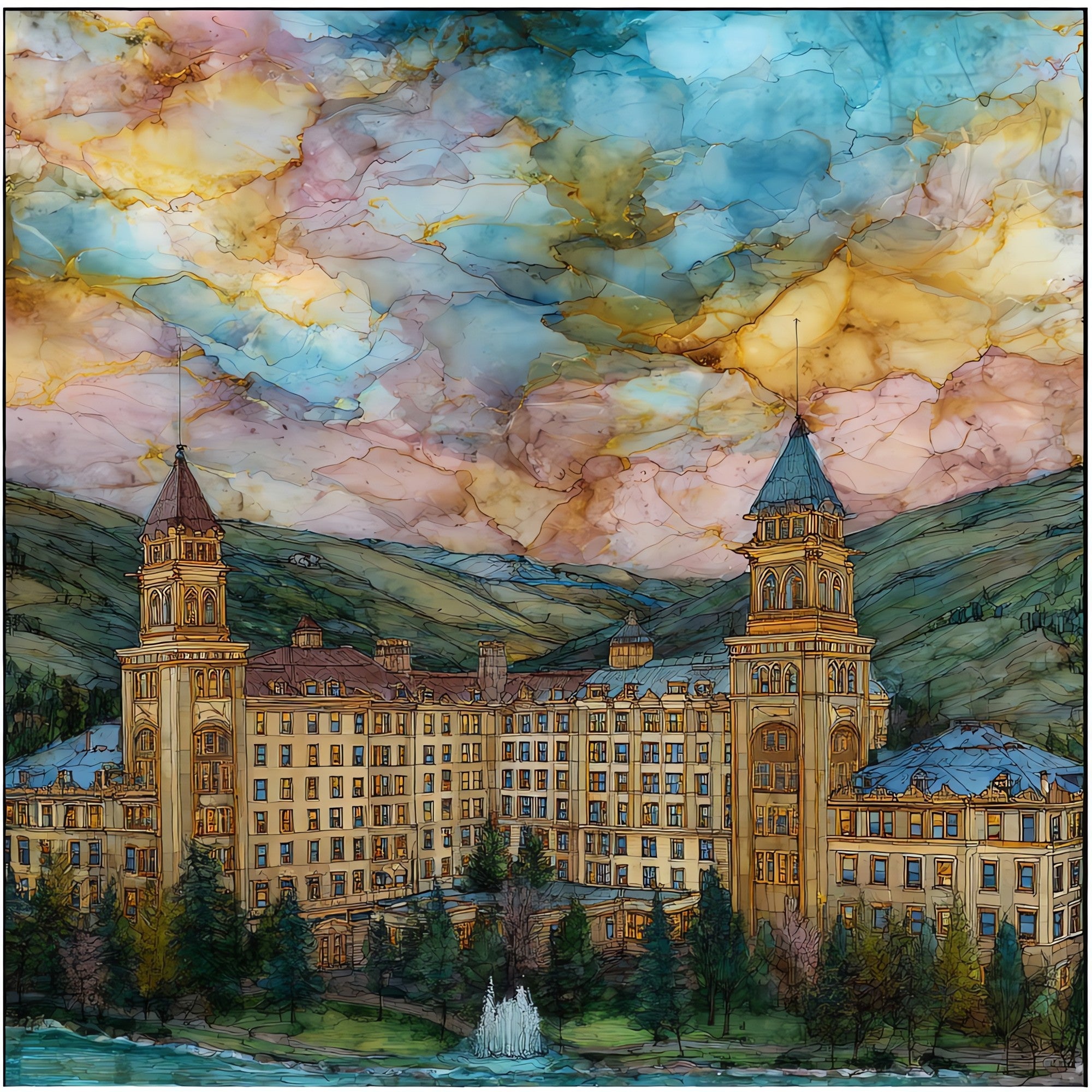 Hotel Colorado Glenwood Ceramic Art Tile — ceramic art tile
