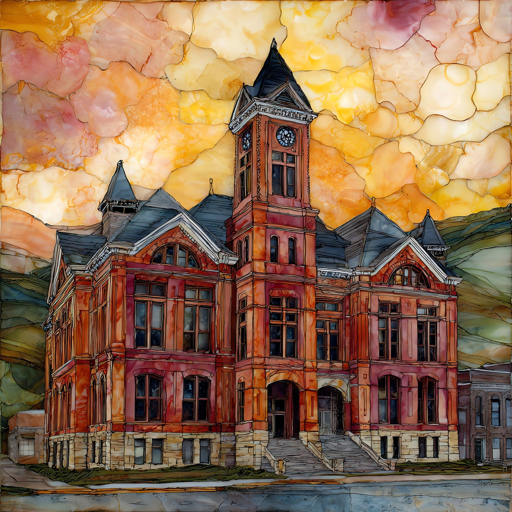 Cripple Creek courthouse Front Range Ceramic Art Tile — ceramic art tile
