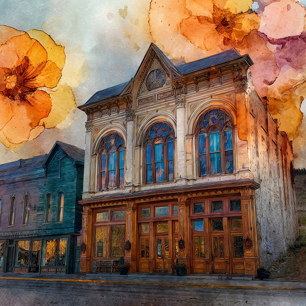 Tabor Opera House Leadville Sawatch Range Ceramic Art Tile — ceramic art tile