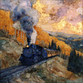 Cumbres & Toltec at Cumbres Pass San Juans Ceramic Art Tile — ceramic art tile