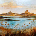 Two Buttes reservoir Ceramic Art Tile — ceramic art tile
