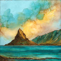 Mokolii Chinamans Hat Oahu Ceramic Art Tile — ceramic art tile