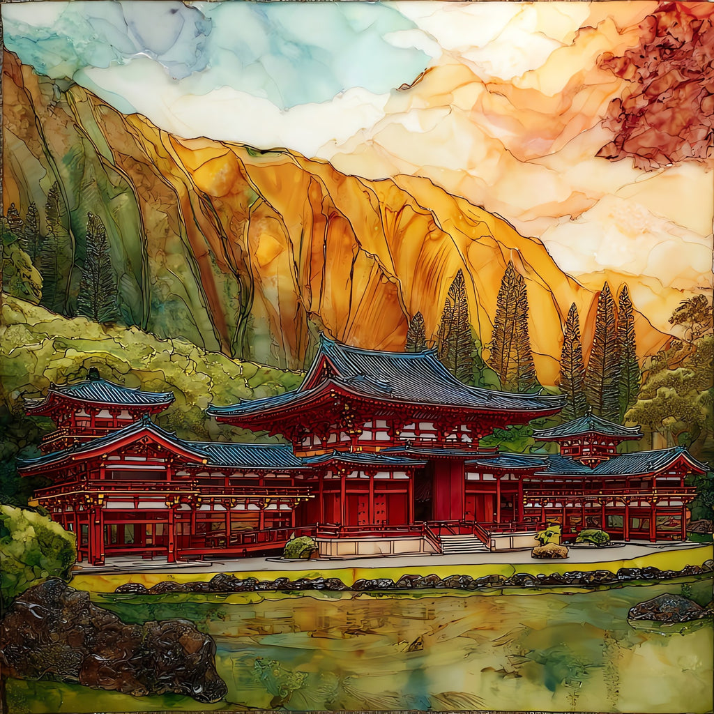Byodo-In Temple Oahu Ceramic Art Tile — ceramic art tile