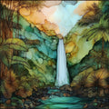Manoa Falls Oahu Ceramic Art Tile — ceramic art tile