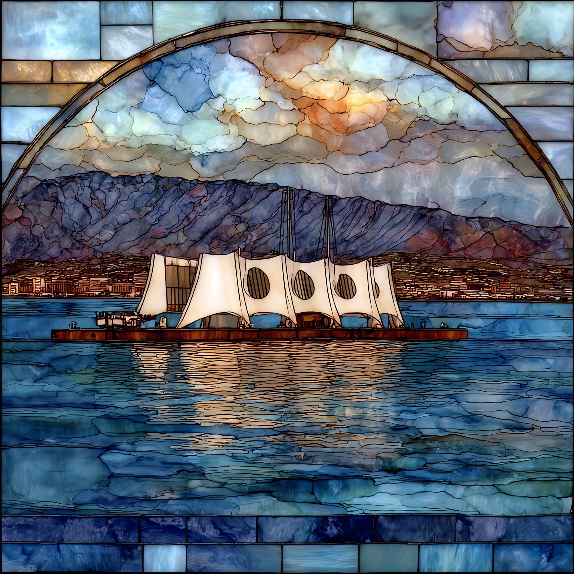 USS Arizona Memorial Oahu Ceramic Art Tile — ceramic art tile