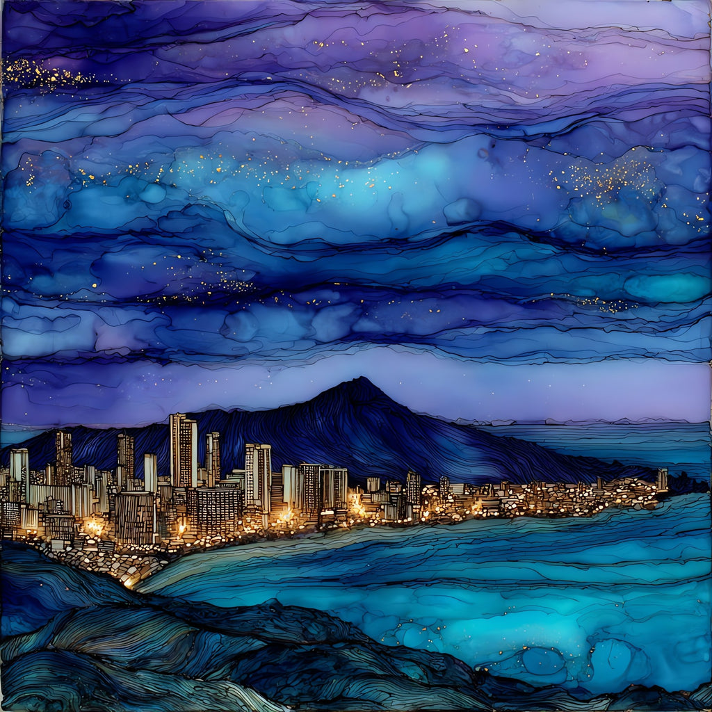Tantalus Lookout Oahu Ceramic Art Tile — ceramic art tile