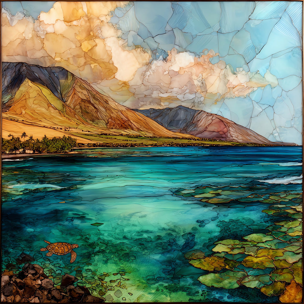 Olowalu Reef Maui Ceramic Art Tile — ceramic art tile