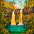 Twin Falls Hana Maui Ceramic Art Tile — ceramic art tile