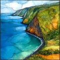 Honomanu Bay Maui Ceramic Art Tile — ceramic art tile