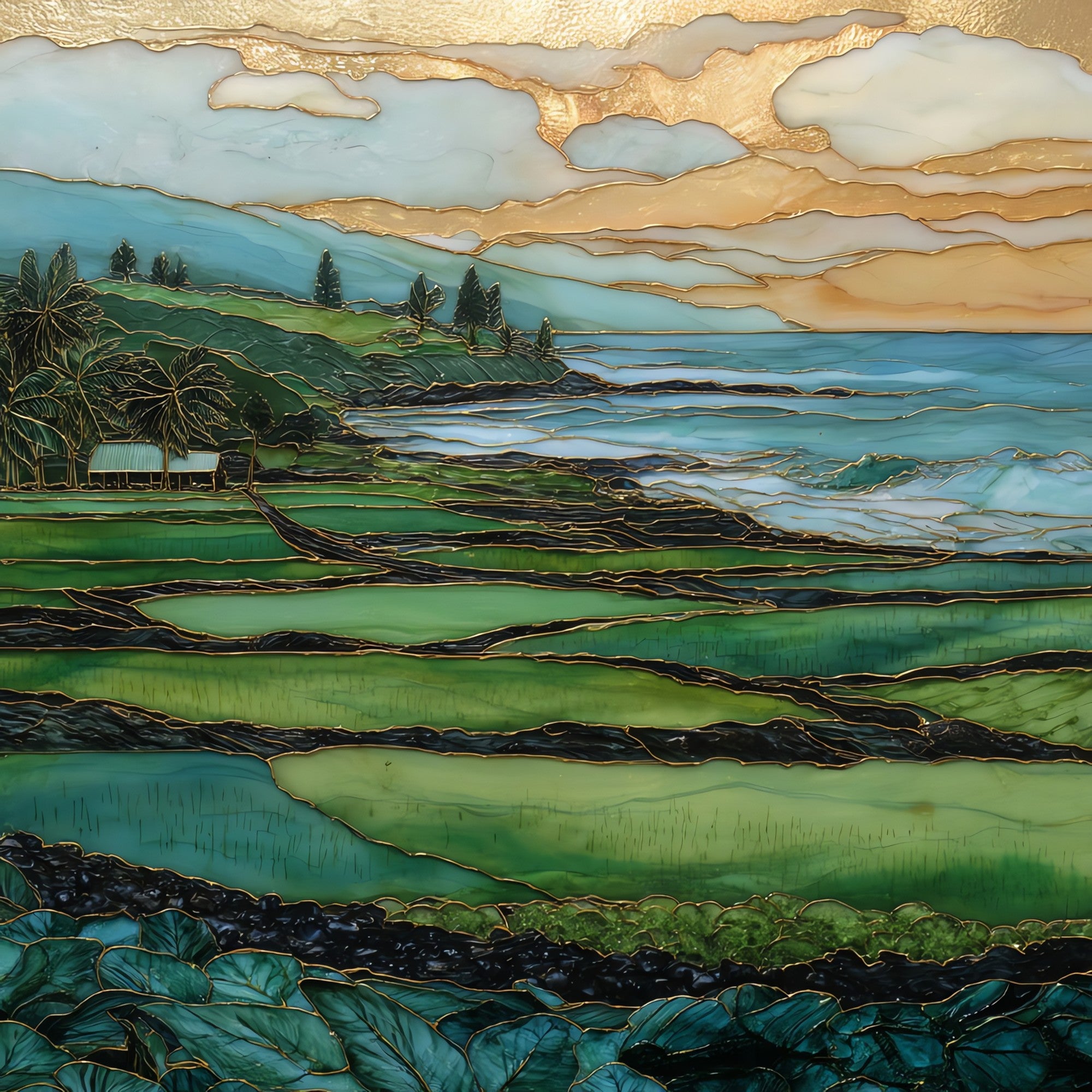 Keanae Peninsula Maui Ceramic Art Tile — ceramic art tile