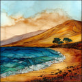 Big Beach Makena Maui Ceramic Art Tile — ceramic art tile