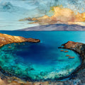 Molokini Crater Maui Ceramic Art Tile — ceramic art tile