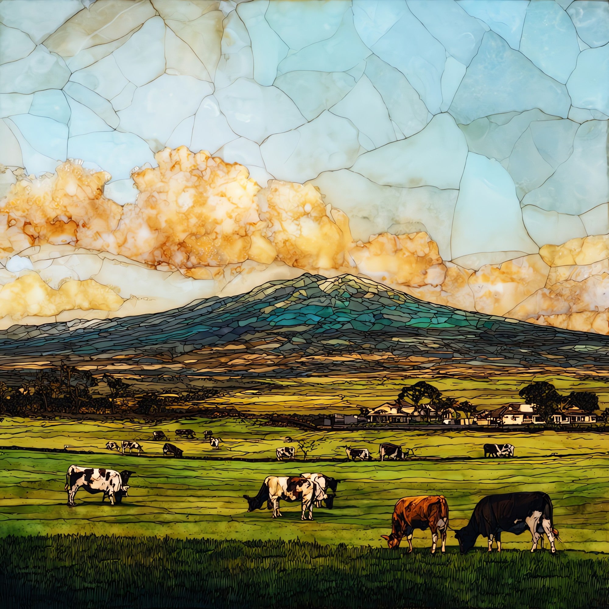 Parker Ranch Big Island Ceramic Art Tile — ceramic art tile