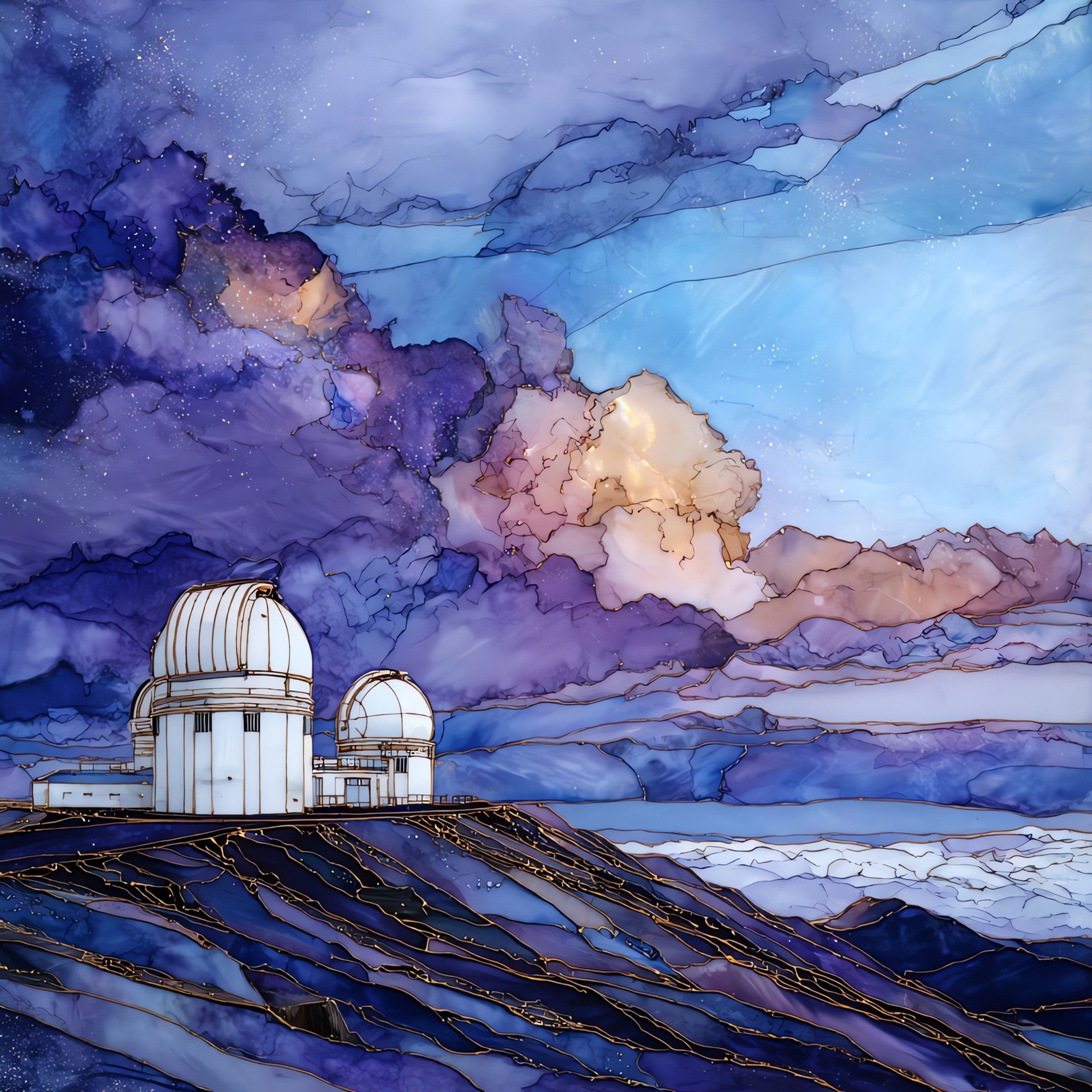 Mauna Kea Summit Big Island Ceramic Art Tile — ceramic art tile