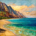 Tunnels Beach Kauai Ceramic Art Tile — ceramic art tile
