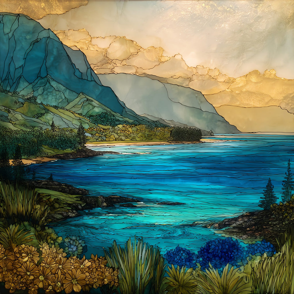 Wainiha Bay Kauai Ceramic Art Tile — ceramic art tile