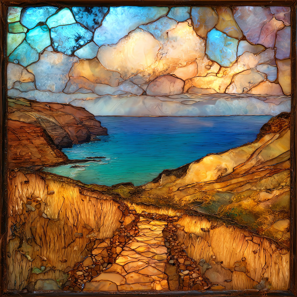 Mahaulepu Trail Kauai Ceramic Art Tile — ceramic art tile