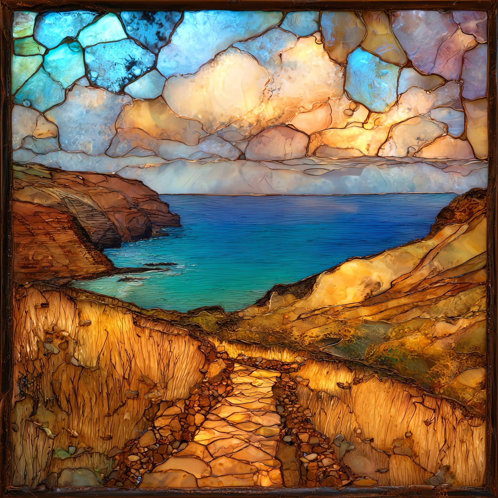 Mahaulepu Trail Kauai Ceramic Art Tile — ceramic art tile