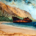 Shipwreck Beach Lanai Ceramic Art Tile — ceramic art tile