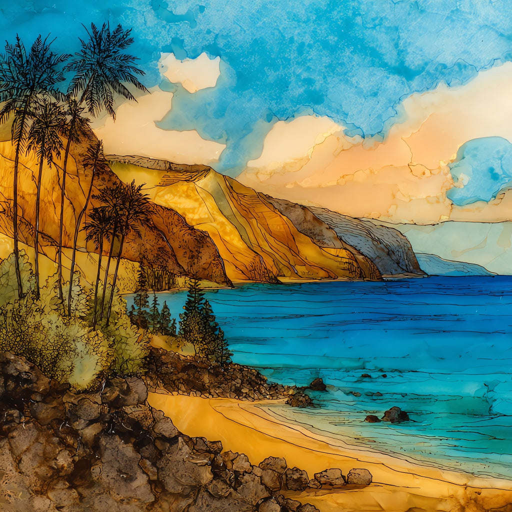 Kaiolohia Lanai Ceramic Art Tile — ceramic art tile