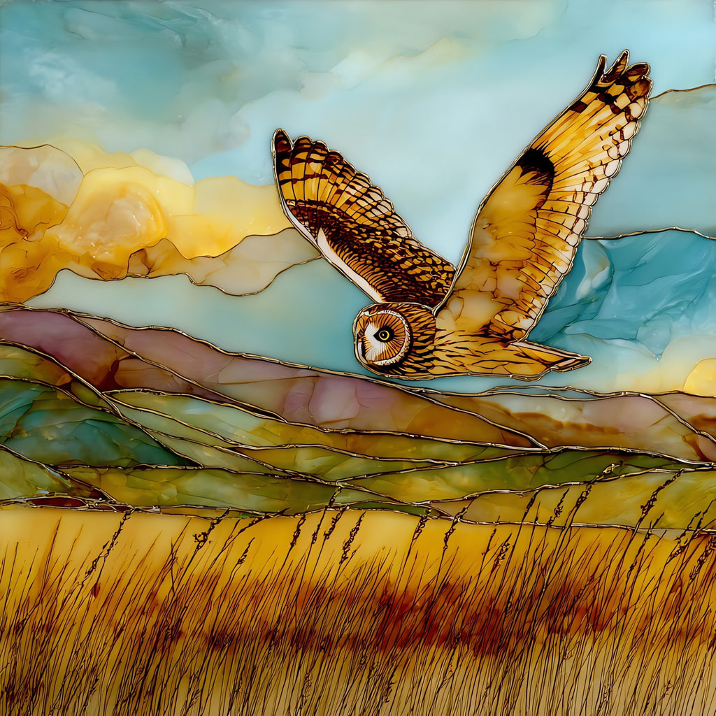 Pueo Owl Maui Ceramic Art Tile — ceramic art tile
