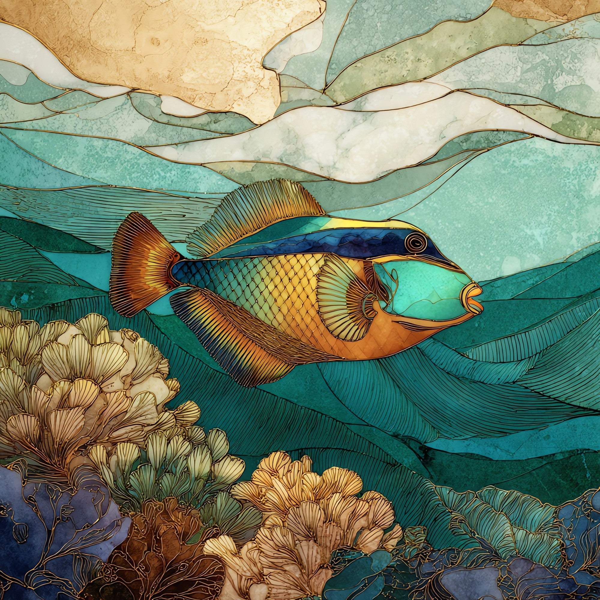 Humuhumunukunukuapuaa Ceramic Art Tile — ceramic art tile