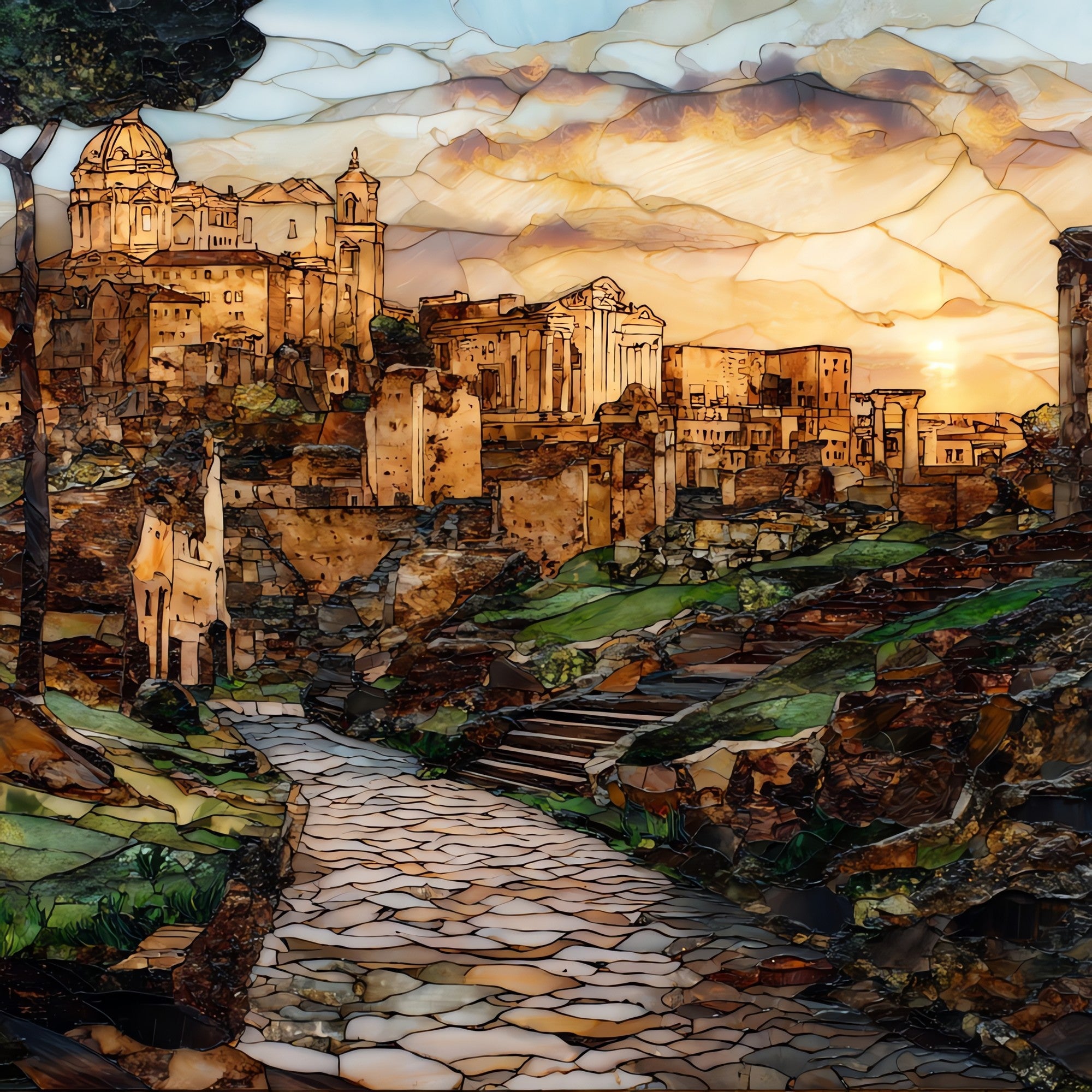 Trajan's Market — ceramic art tile
