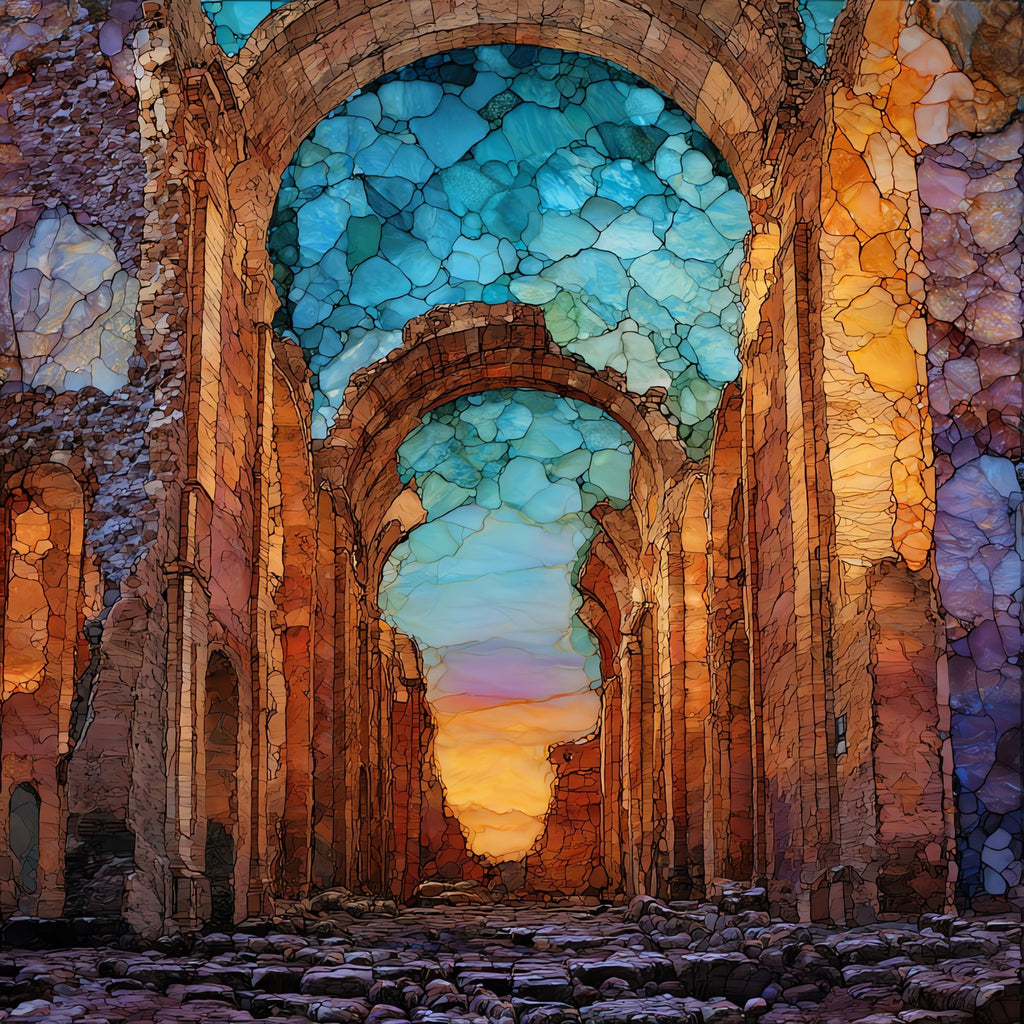 Baths of Caracalla — ceramic art tile