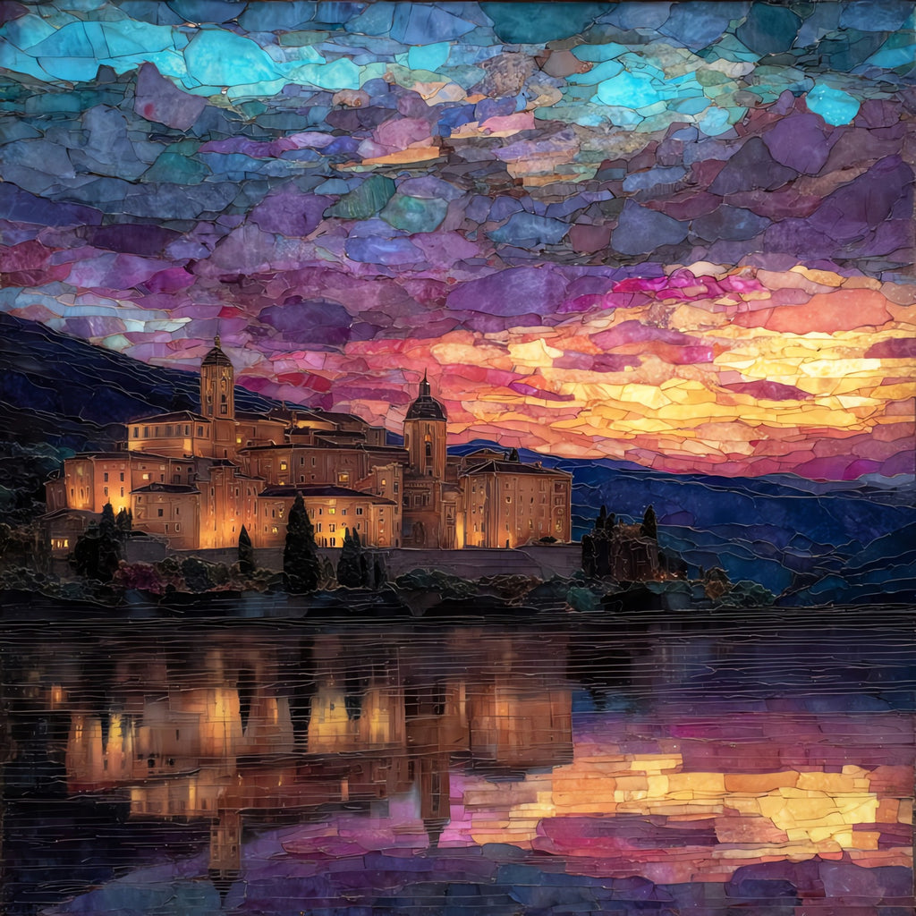 Castel Gandolfo — ceramic art tile