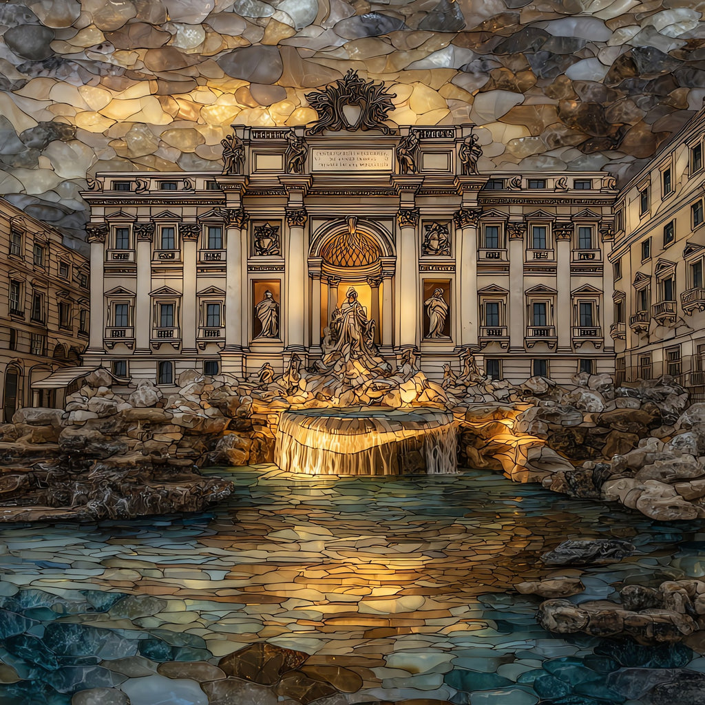 Trevi Fountain — ceramic art tile
