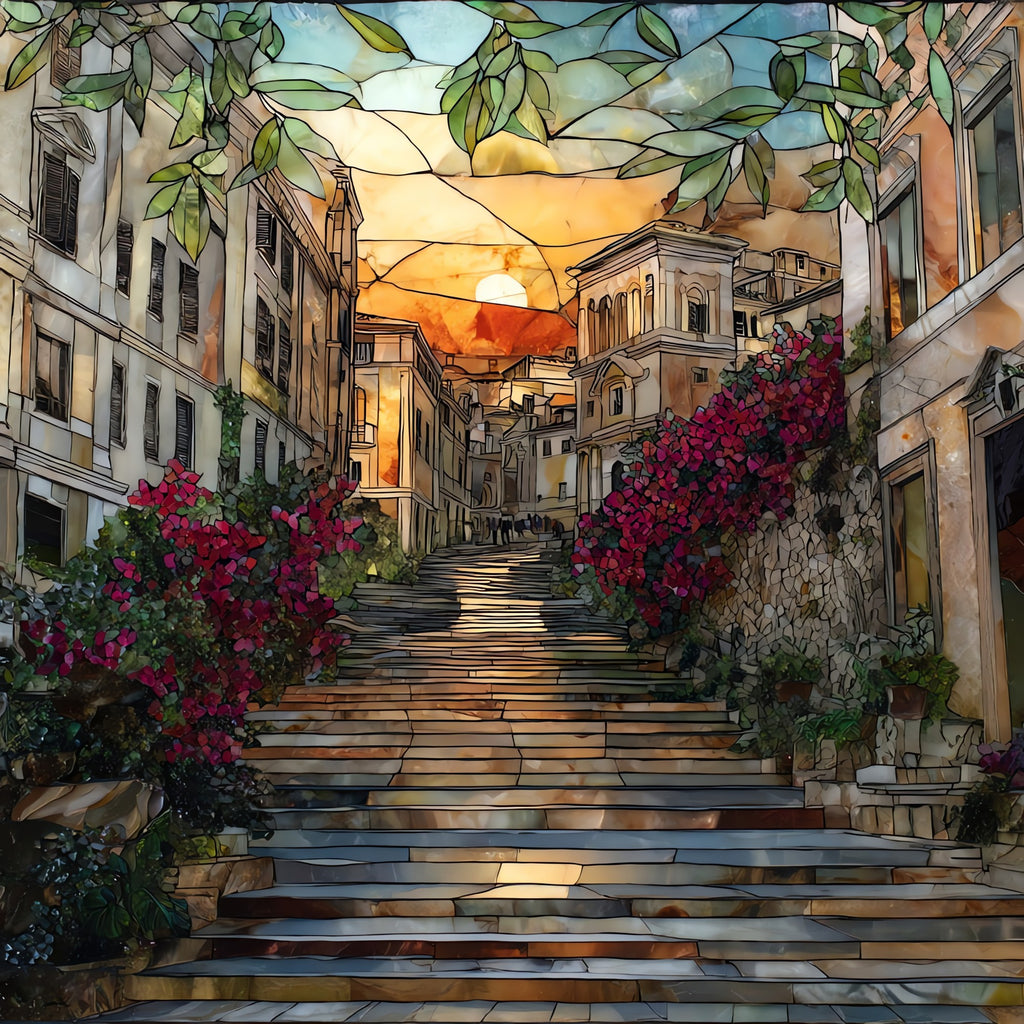 Spanish Steps — ceramic art tile