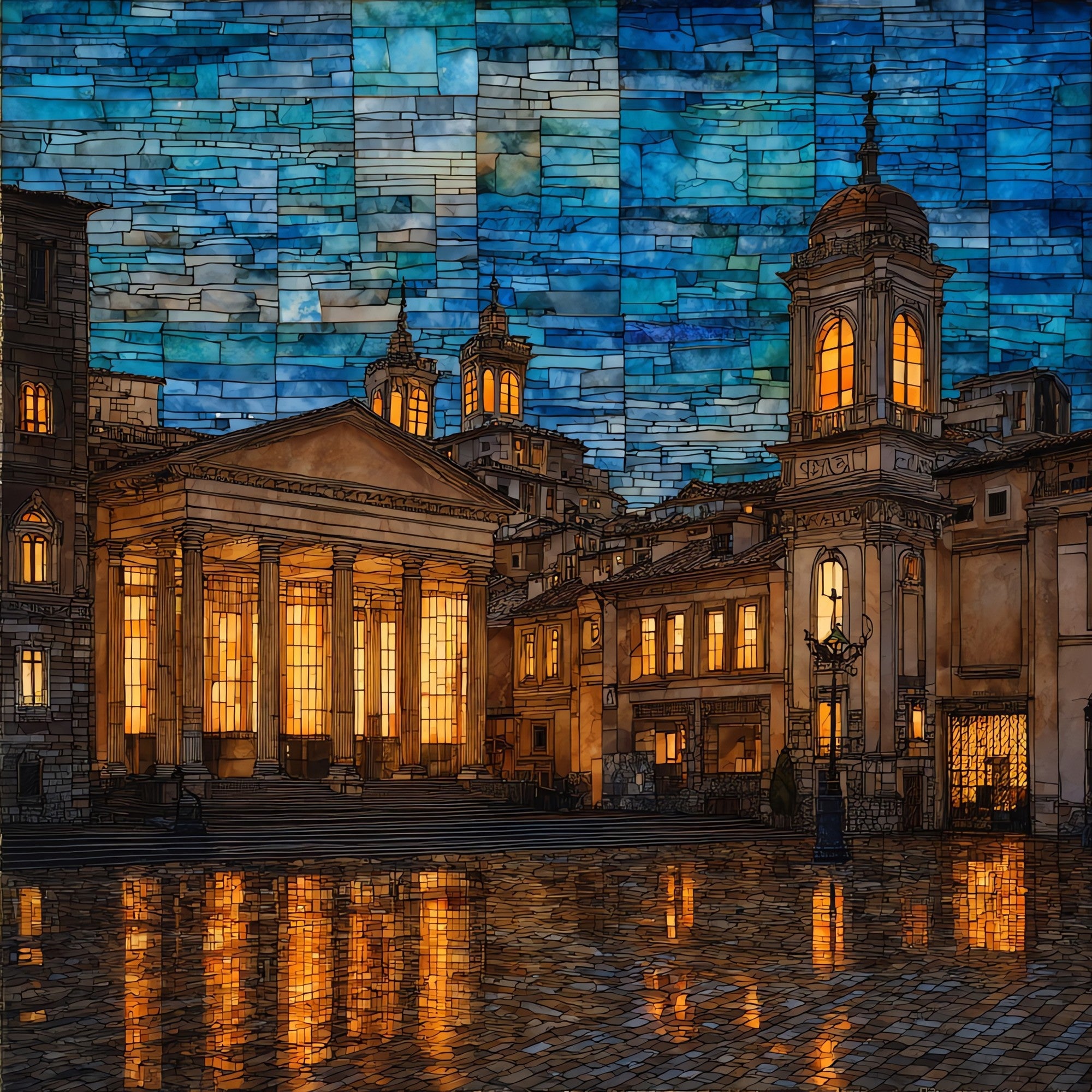 Piazza del Campidoglio — ceramic art tile
