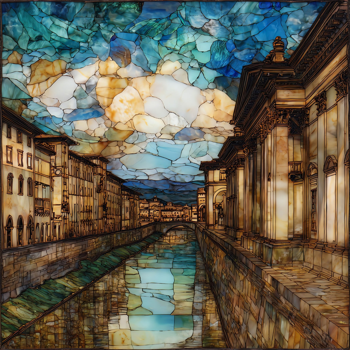 Uffizi Gallery — ceramic art tile