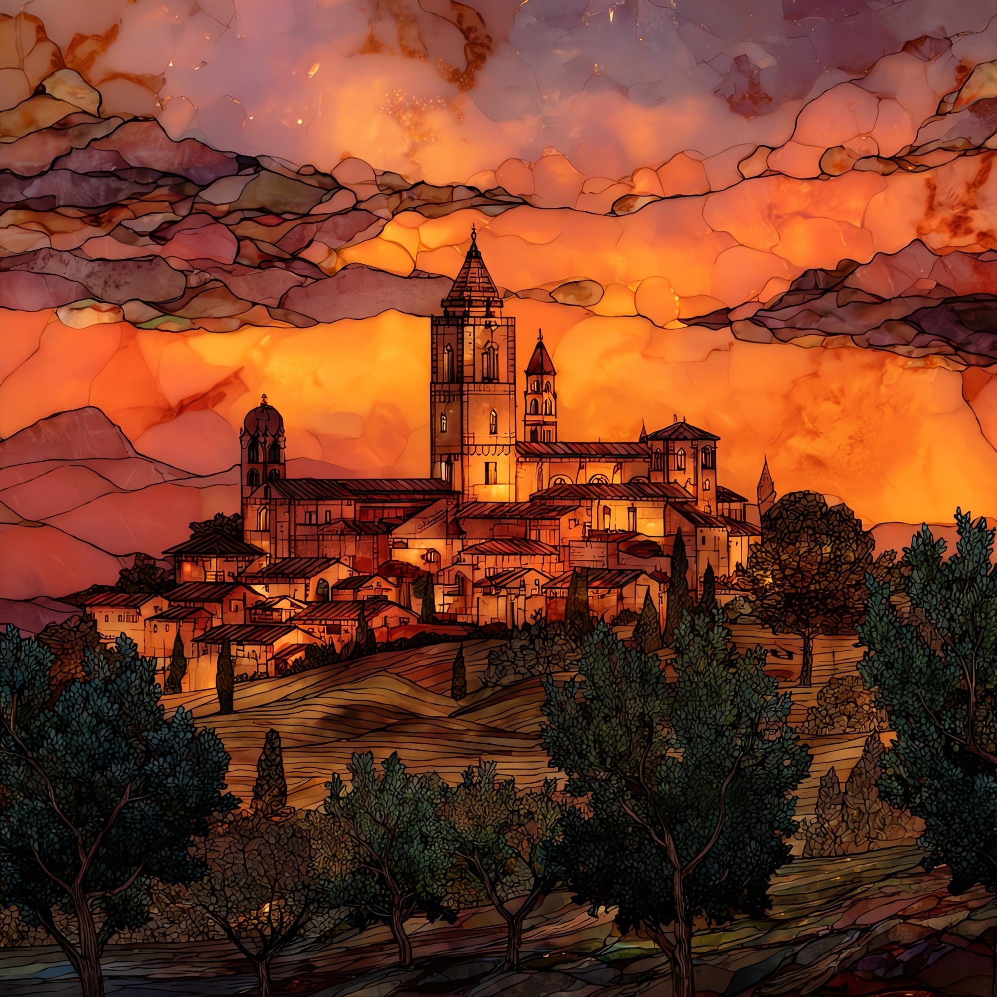 San Miniato al Monte — ceramic art tile