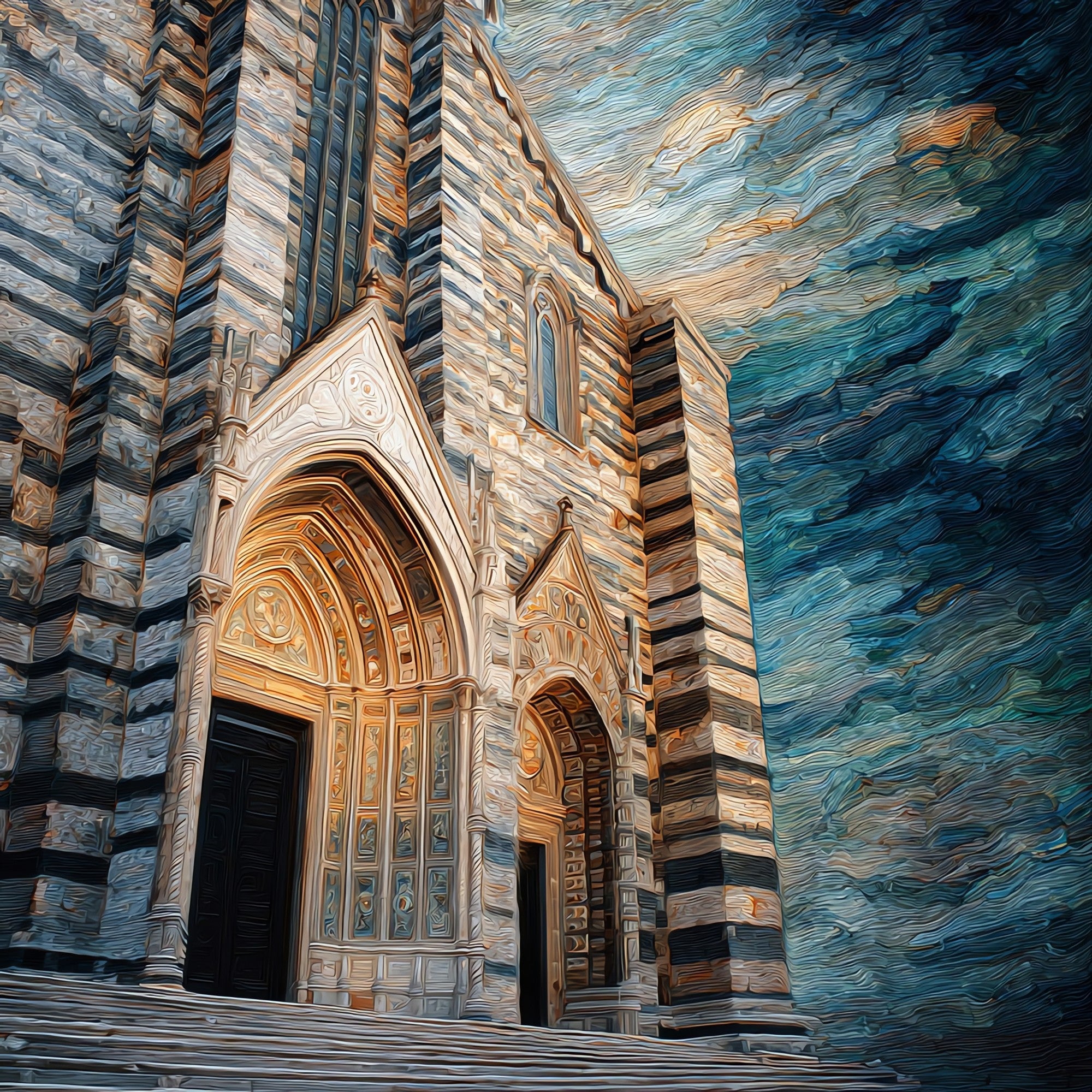 Siena Duomo — ceramic art tile