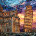 Leaning Tower of Pisa — ceramic art tile