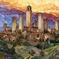 San Gimignano — ceramic art tile