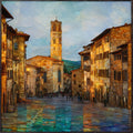 Piazza Grande Arezzo — ceramic art tile