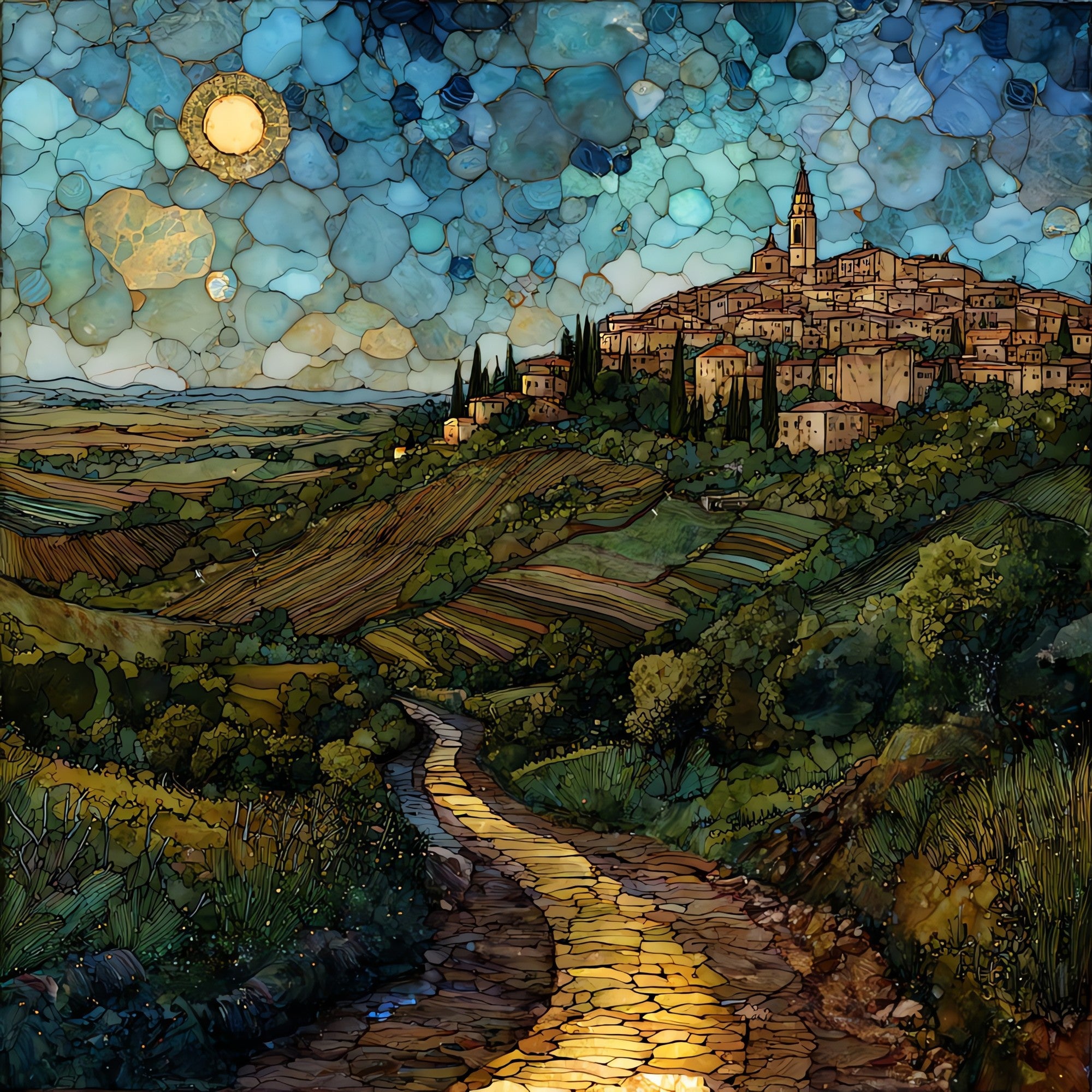 Montepulciano — ceramic art tile