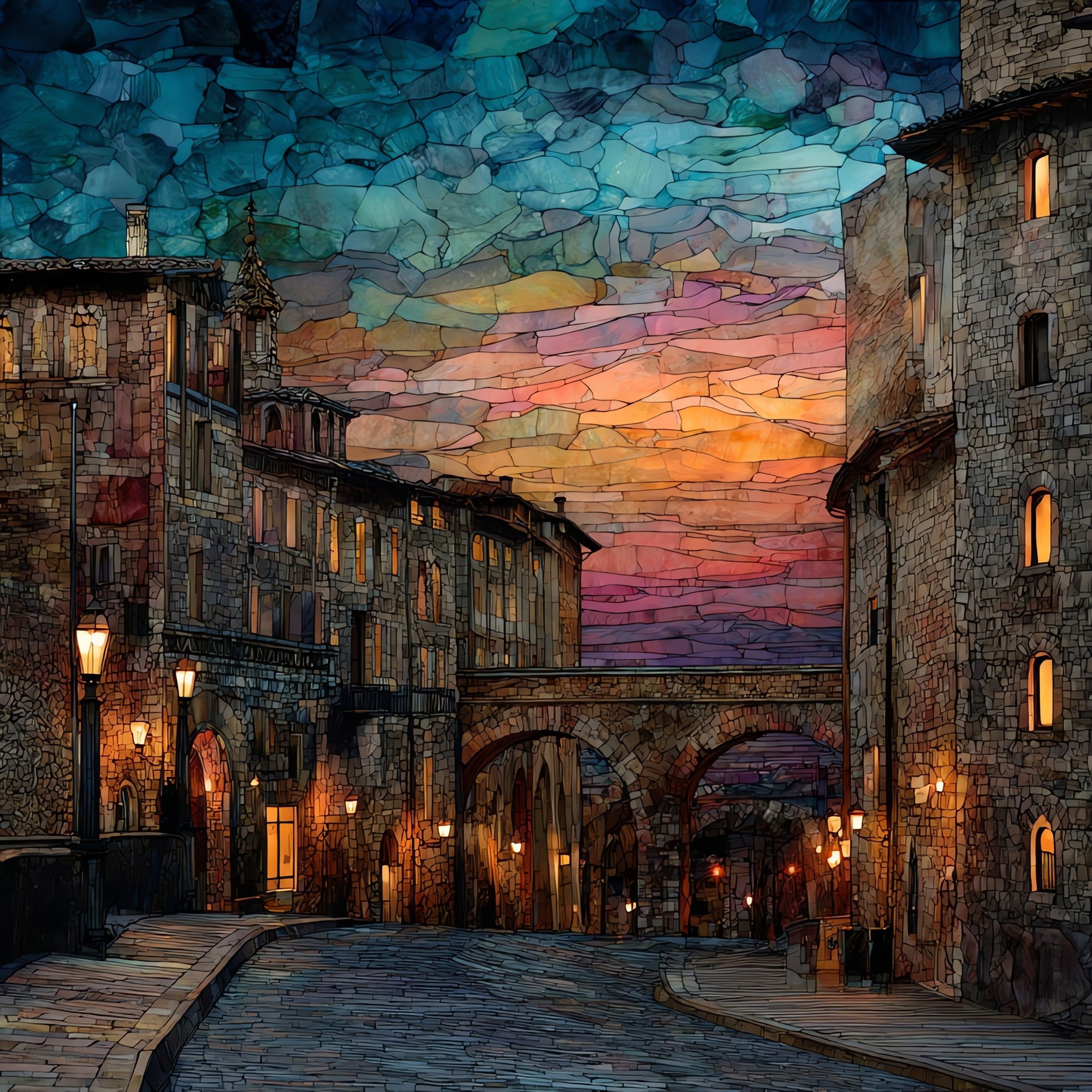 Perugia — ceramic art tile