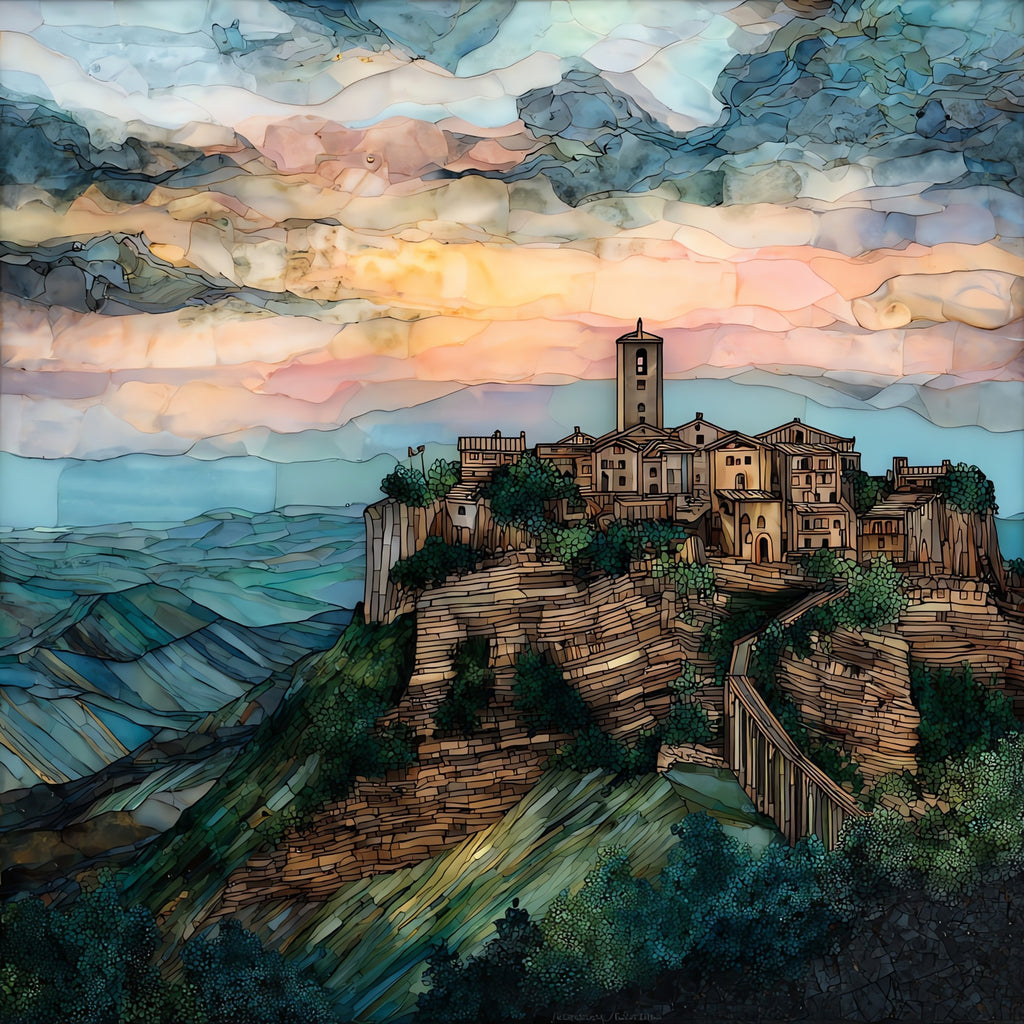 Civita di Bagnoregio — ceramic art tile