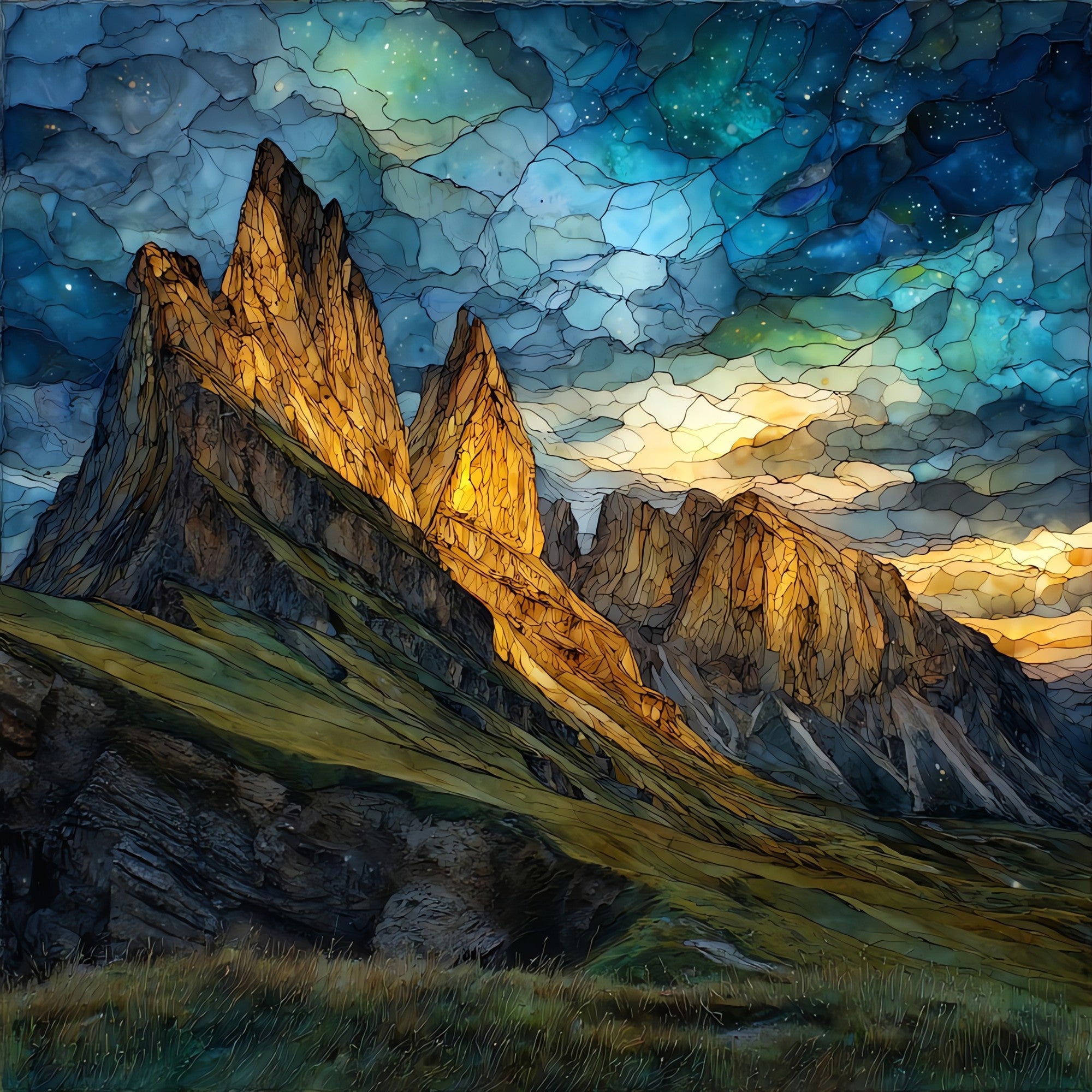 Seceda Ridge — ceramic art tile