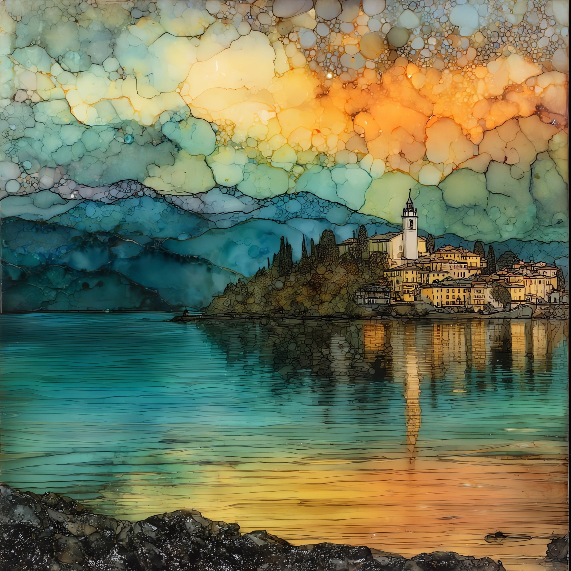 Bellagio — ceramic art tile