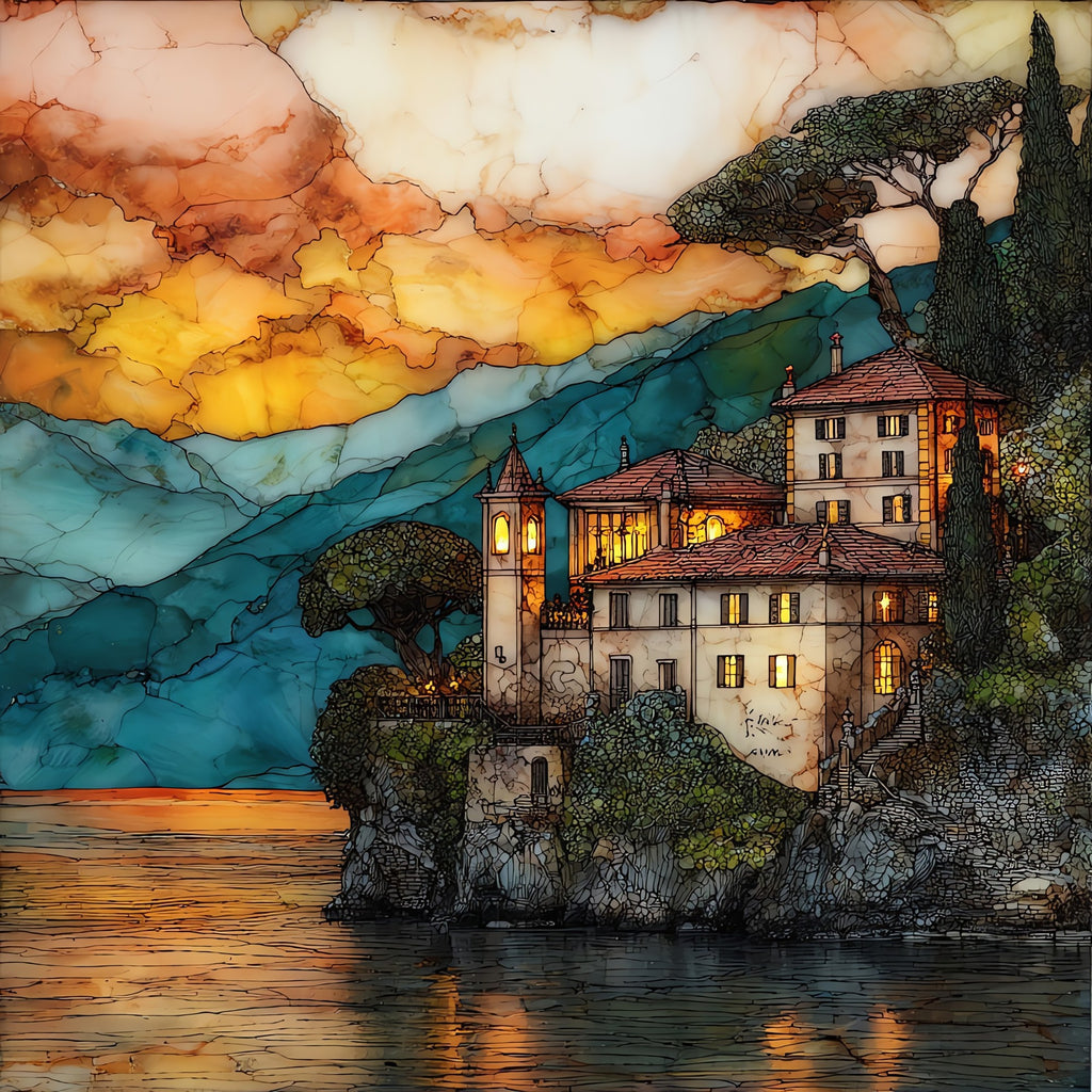 Villa del Balbianello — ceramic art tile