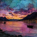 Lake Lugano — ceramic art tile