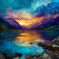 Lake Idro — ceramic art tile