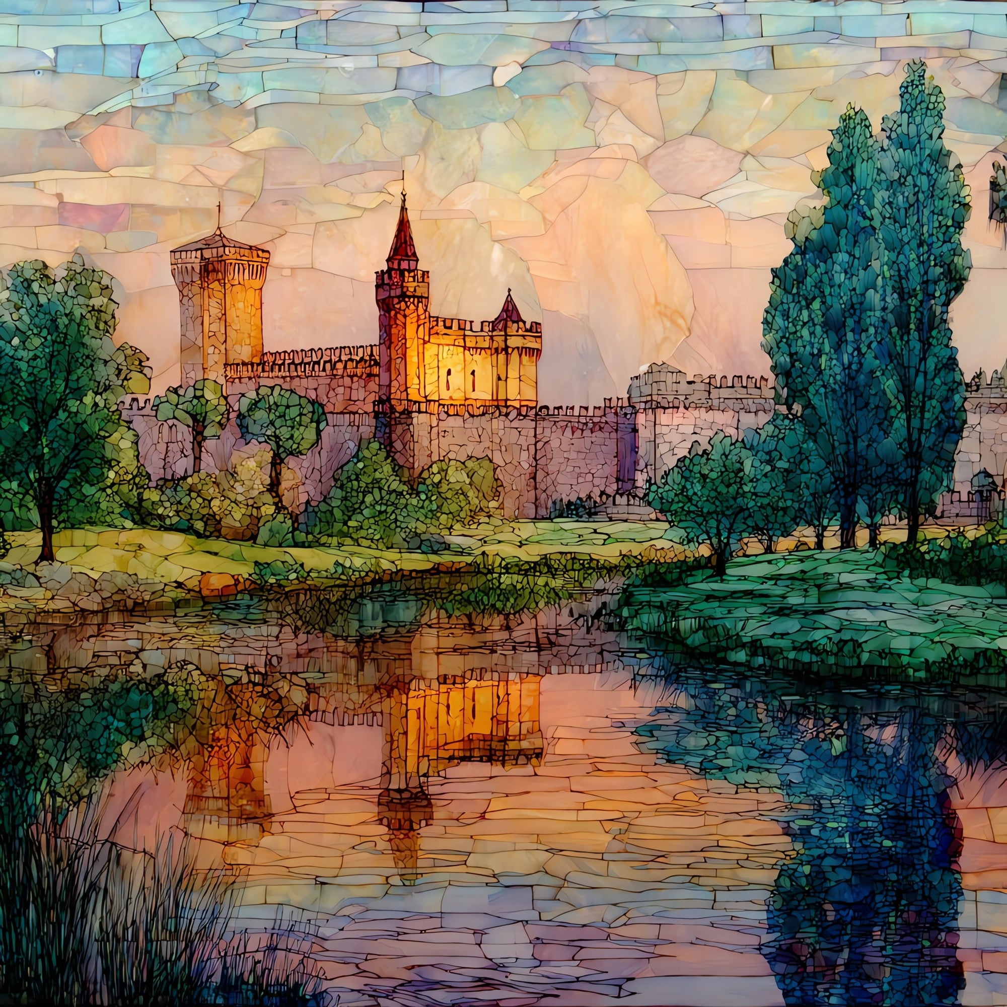 Sforza Castle — ceramic art tile