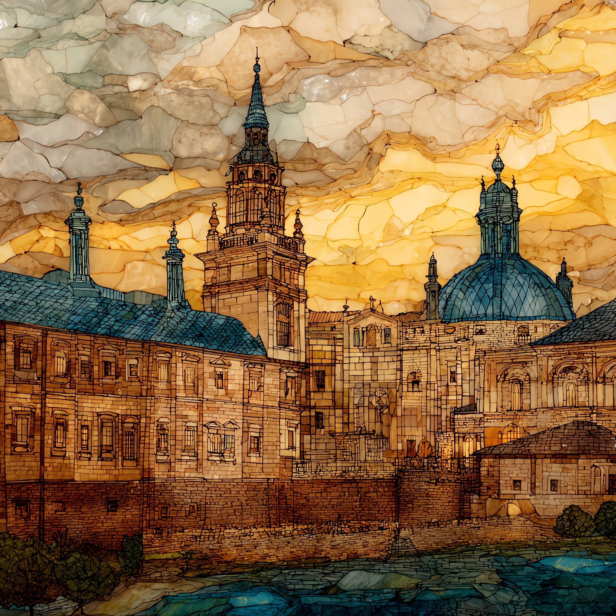 Royal Palace of Turin — ceramic art tile