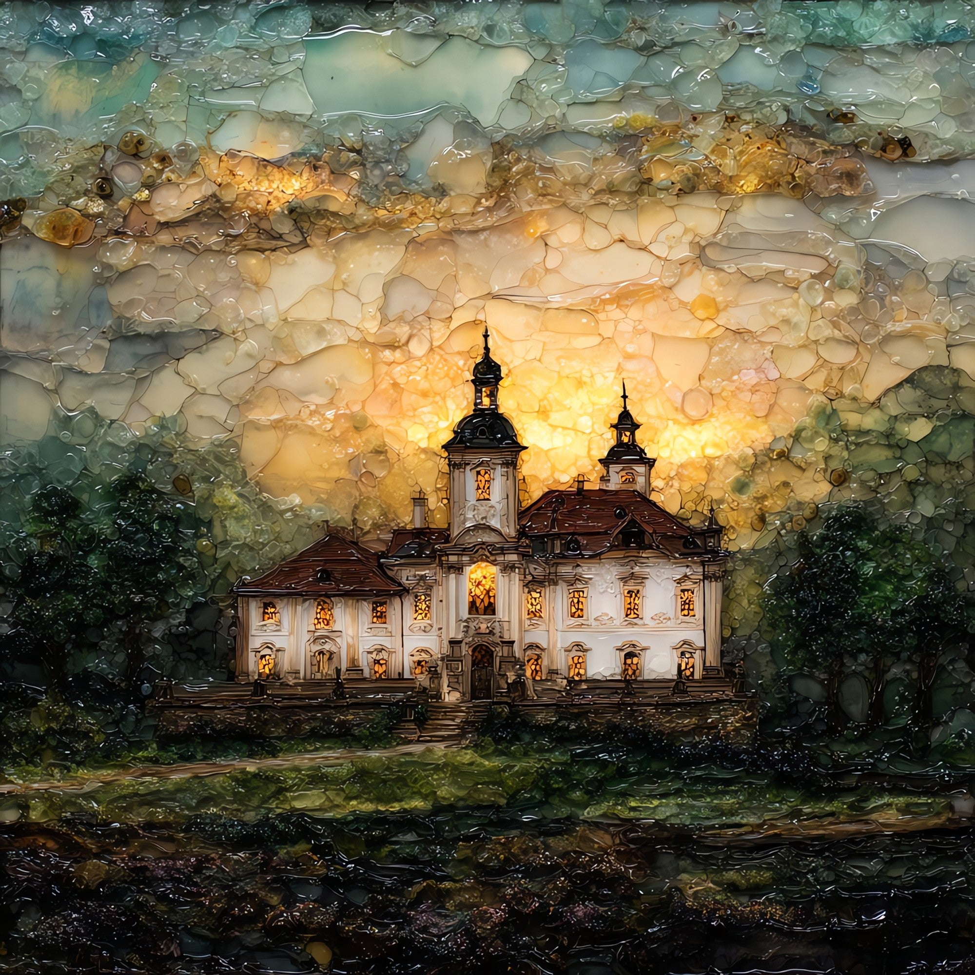 Palazzina di Stupinigi — ceramic art tile
